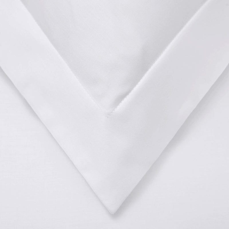 Impressions Cotton Blend, Soft, Wrinkle Resistant, 3-Piece Full/Queen Duvet Cover Set Solid, White - Image 3